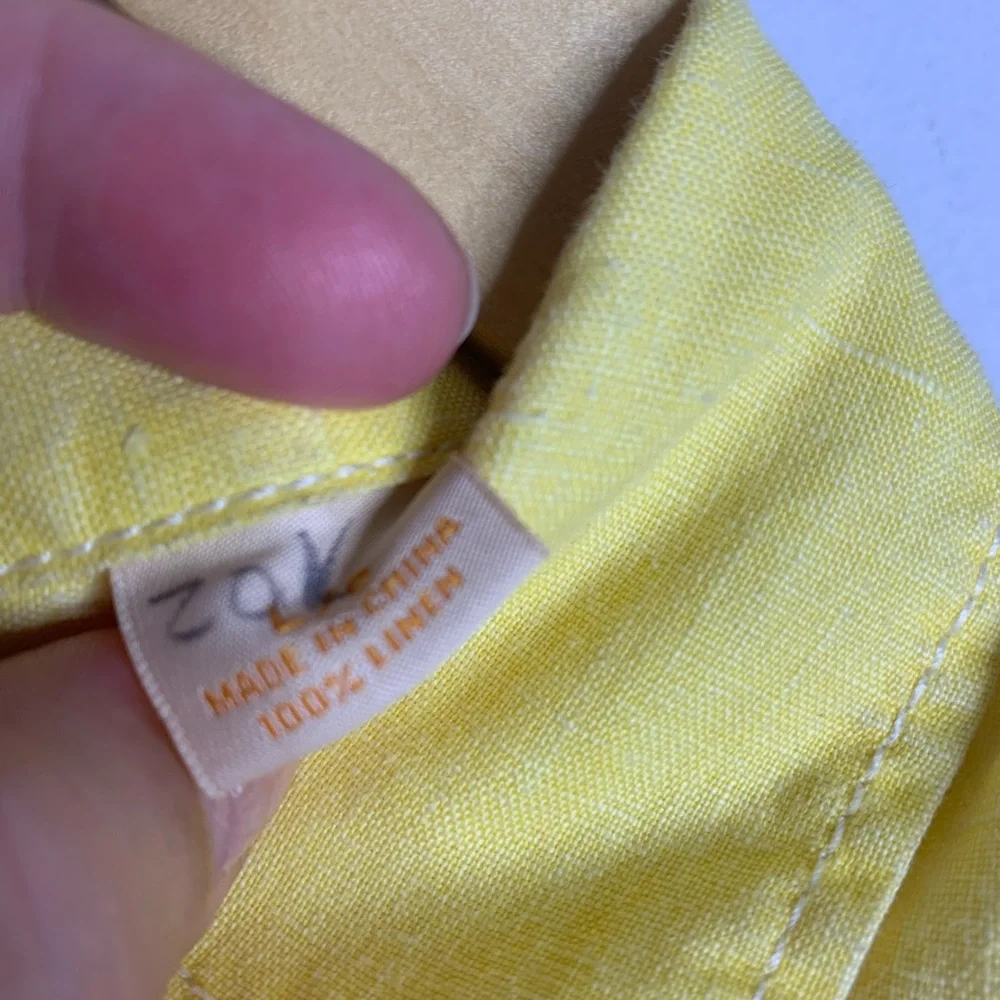 tommy bahama relax linen‎ shirt Yellow CPS12